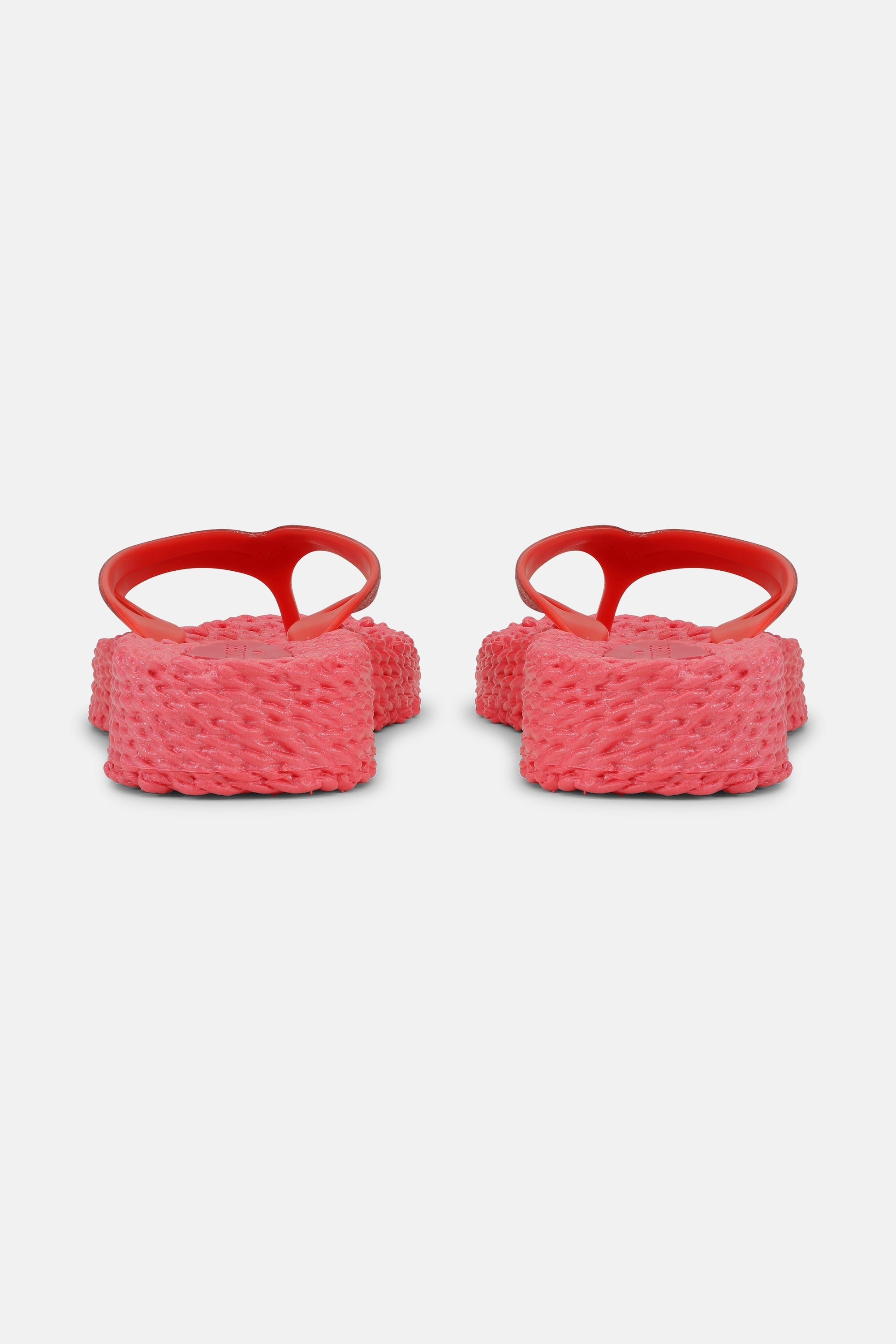 Platform Flip-flops Glitter - Raspberry